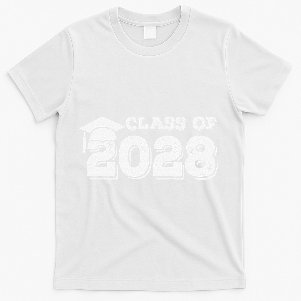 Class Of 2028 Senior Graduation 2028 T-Shirt - White