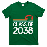 Class Of 2038 Grow With Me Kindergarten To Graduation T-Shirt - Green
