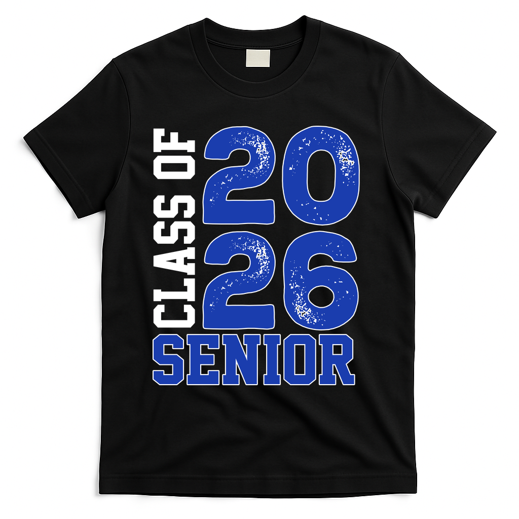 Class Of 2026 Graduation Senior T-Shirt - Black