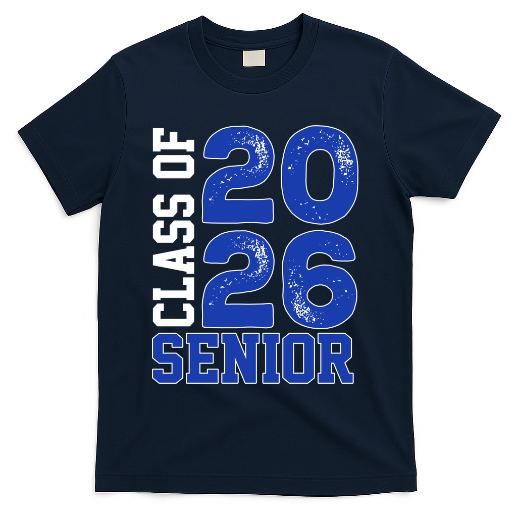 Class Of 2026 Graduation Senior T-Shirt - Navy