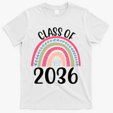 Class Of 2036 Rainbow Graduation T-Shirt - White