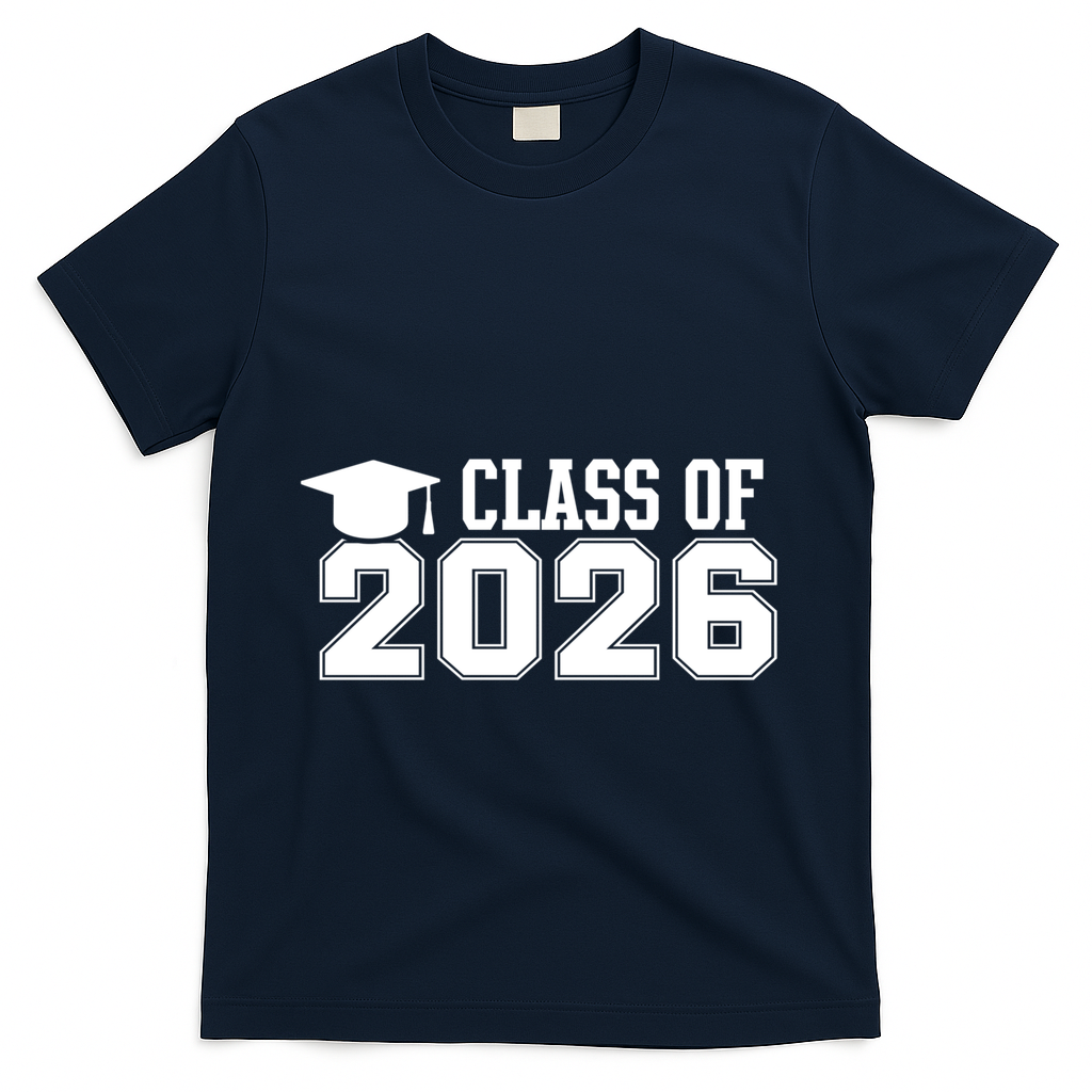 Class Of 2026 Graduation School Vintage Spirit Senior 2026 Meaningful Gift T-Shirt - Navy