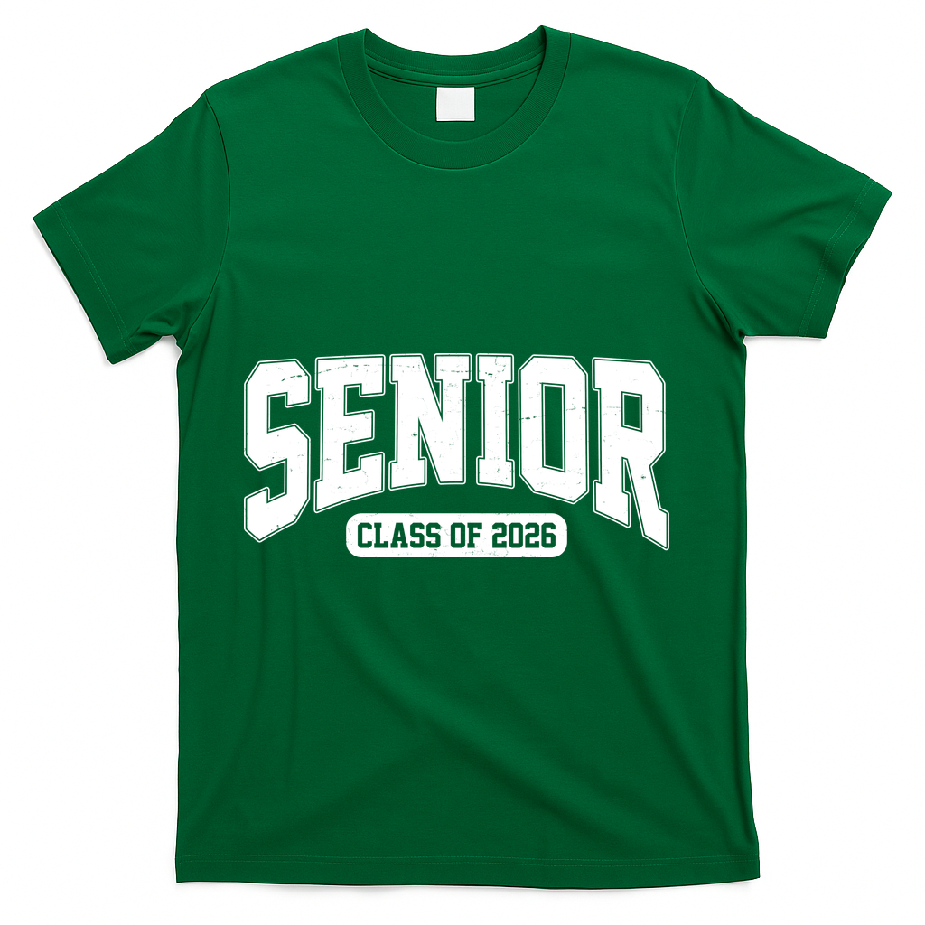 Class Of 2026 Seniors Graduation Senior 26 T-Shirt - Green