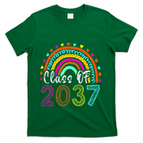 Class Of 2037 Kindergarten Prek Grow With Me Graduation T-Shirt - Green