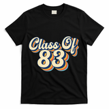 Class Of 83 1983 Graduation High School Reunion Vintage T-Shirt - Black