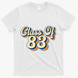 Class Of 83 1983 Graduation High School Reunion Vintage T-Shirt - White