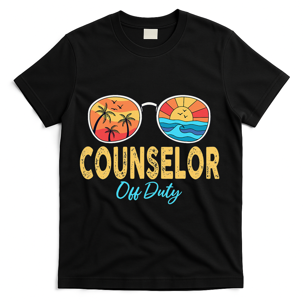 Counselor Off Duty Happy Last Day Of School Summer T-Shirt - Black