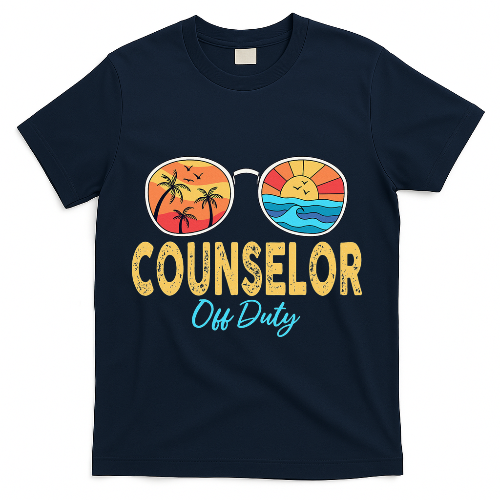Counselor Off Duty Happy Last Day Of School Summer T-Shirt - Navy