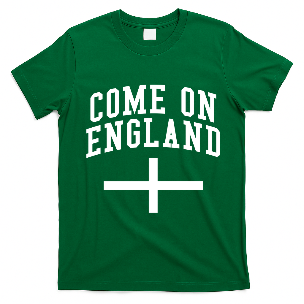 Come On England Flag England Pride Soccer T-Shirt - Irish Green