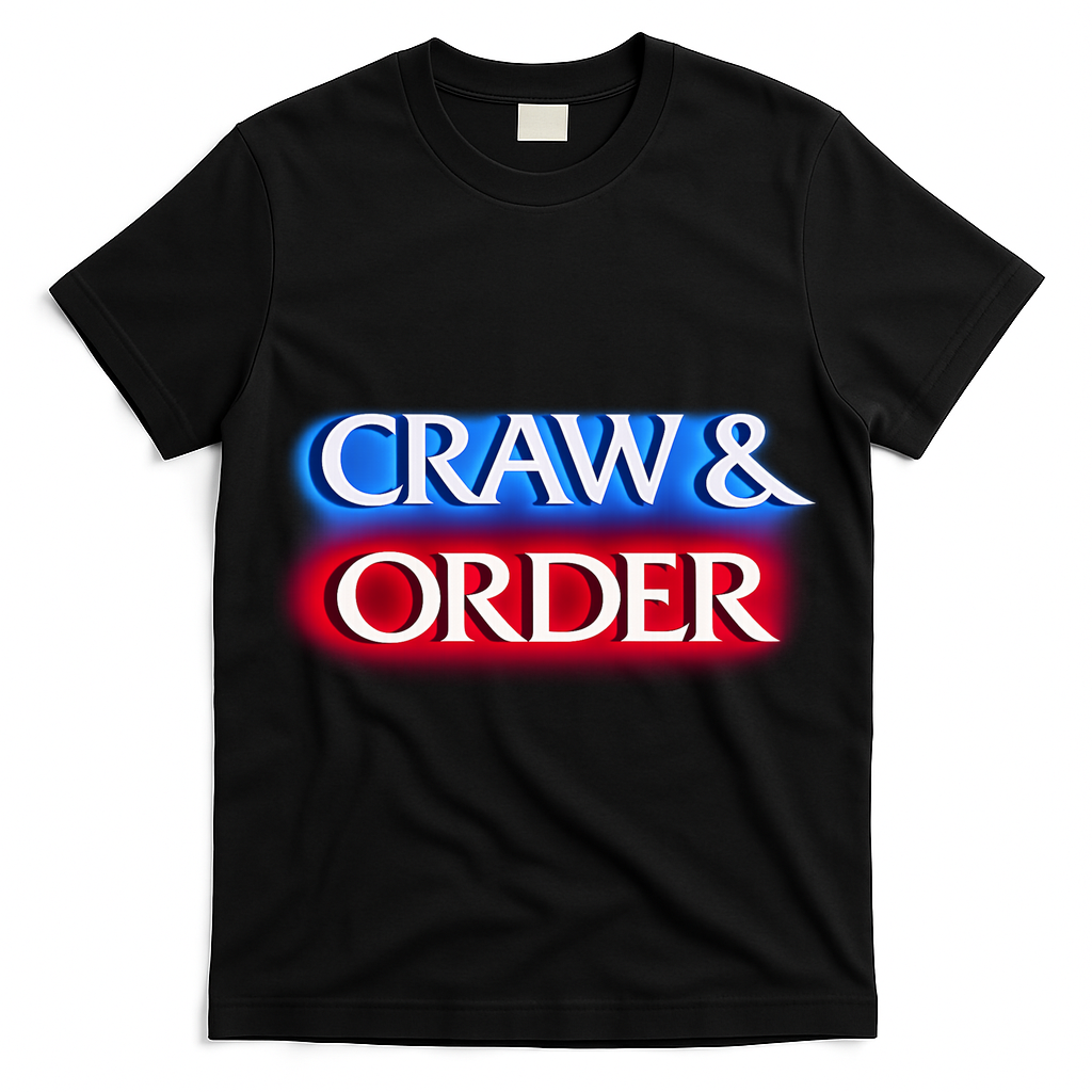 Craw & Order Funny Seafood Parody T-Shirt