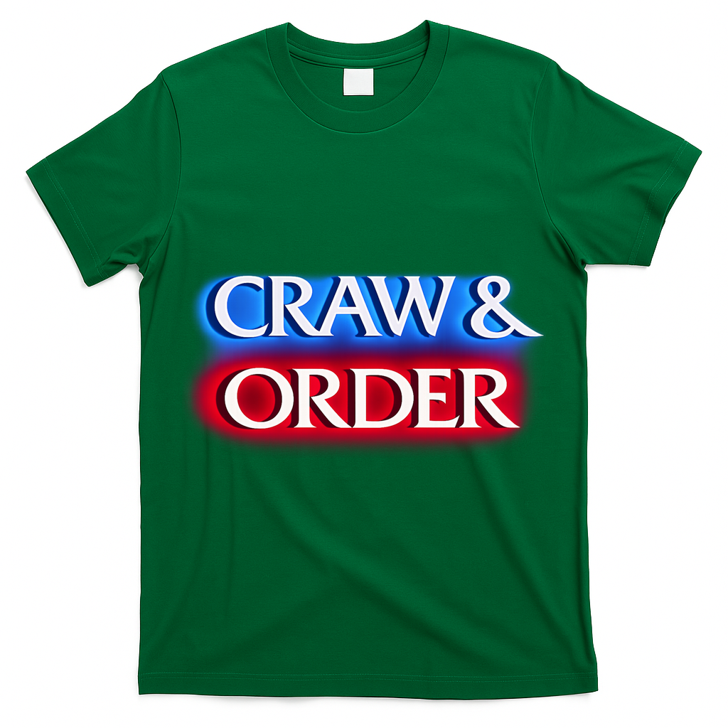 Craw & Order Funny Seafood Parody T-Shirt