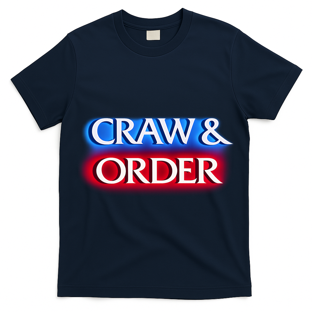 Craw & Order Funny Seafood Parody T-Shirt