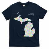 Counties Of Michigan Illustration Map T-Shirt