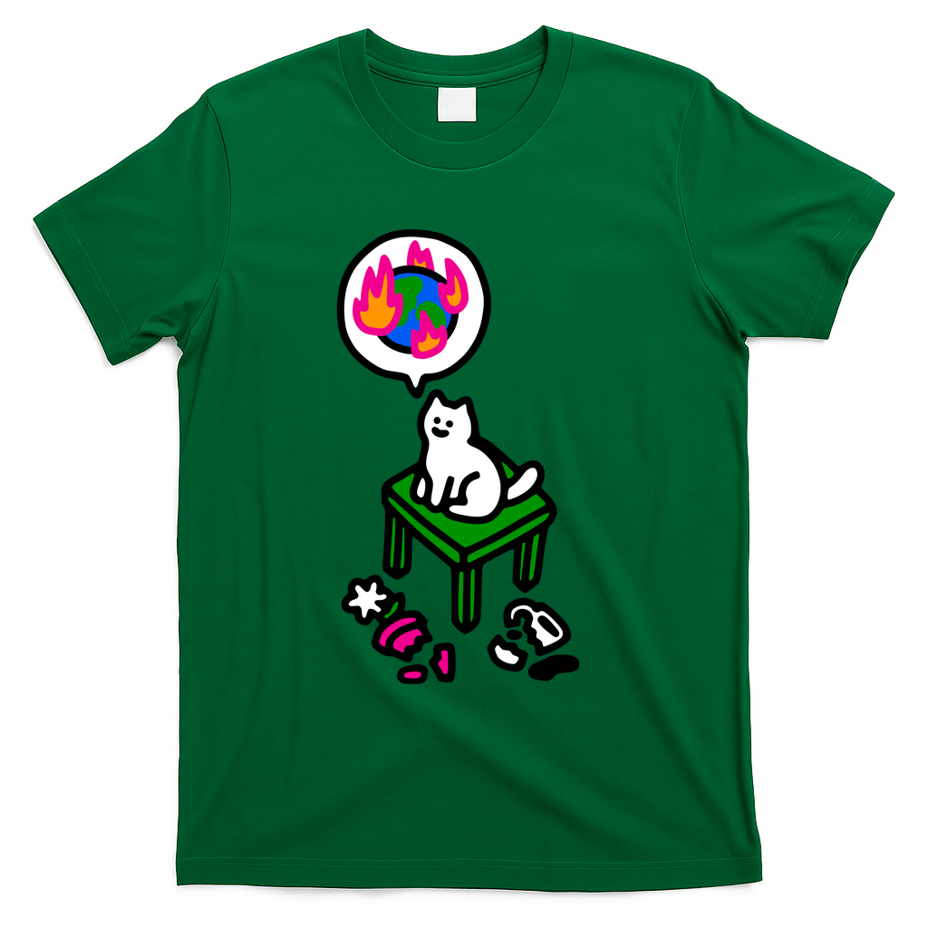 Cat on Path of Destruction - Green