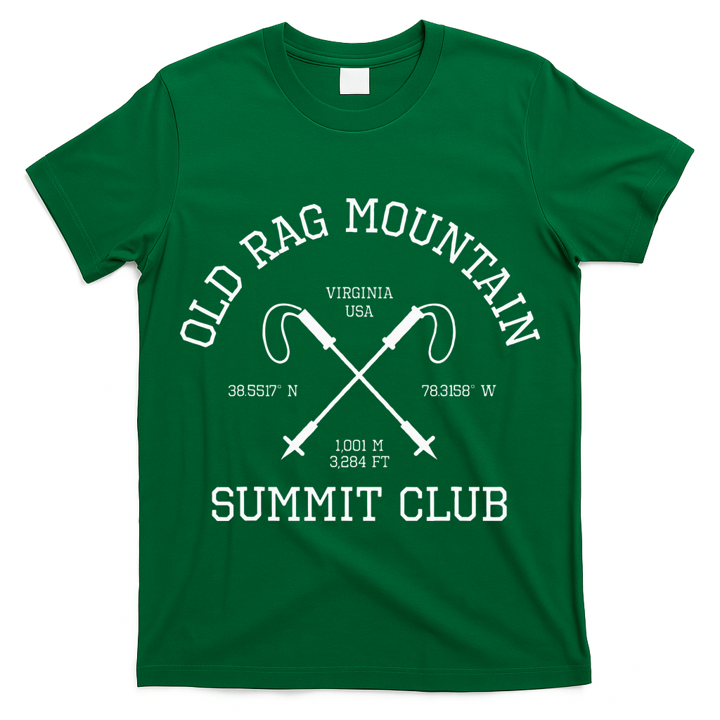 Climbed Old Rag Mountain Summit Club Hike Virginia Usa T-Shirt