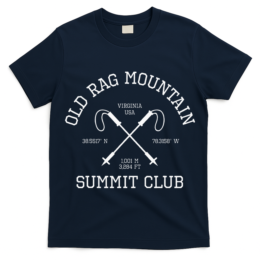 Climbed Old Rag Mountain Summit Club Hike Virginia Usa T-Shirt