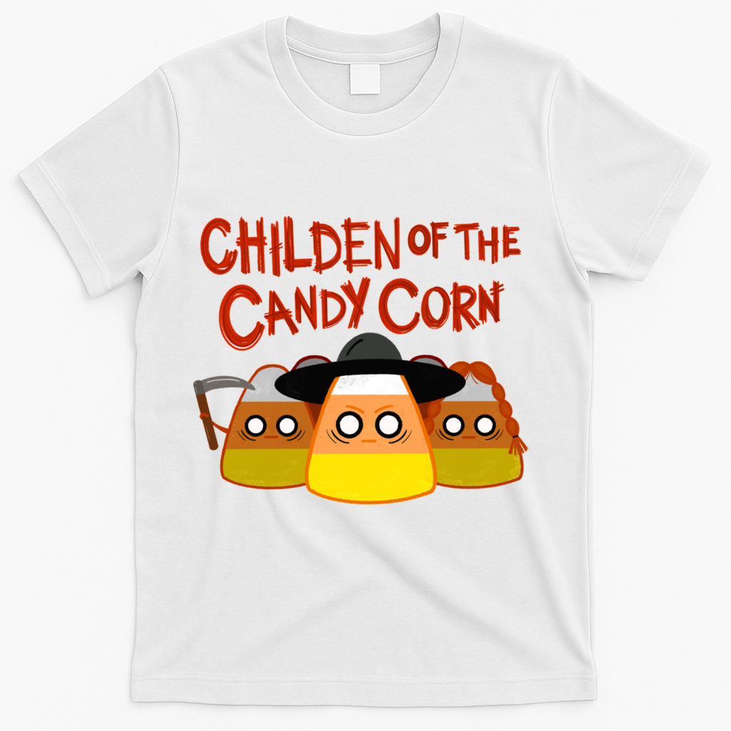 Children Of The Candy Corn Halloween T-Shirt - White