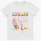 Cousin Of The Sweet One 1st Birthday Ice Cream Summer T-Shirt - White