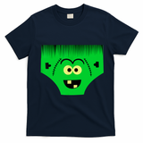 Creepy Of Underwear Face Halloween Costume T-Shirt - Navy Blue