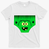 Creepy Of Underwear Face Halloween Costume T-Shirt - White