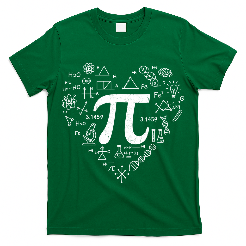 Cute Pi 3.14 Math Science Lover Heart T-Shirt