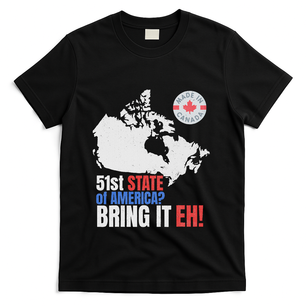 Canadian Patriotic Anti Trump Canada Map T-Shirt - Black