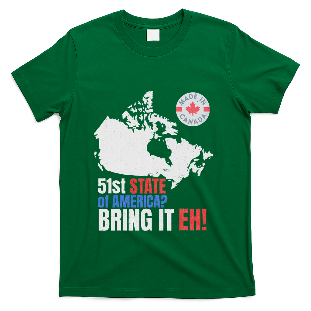 Canadian Patriotic Anti Trump Canada Map T-Shirt - Green
