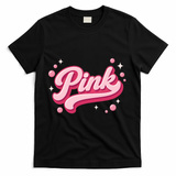 Cute Pink Bubble Logo T-Shirt - Black