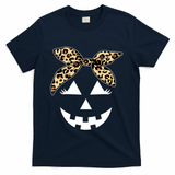 Cheetah Pumpkin Cute Halloween T-Shirt - Navy
