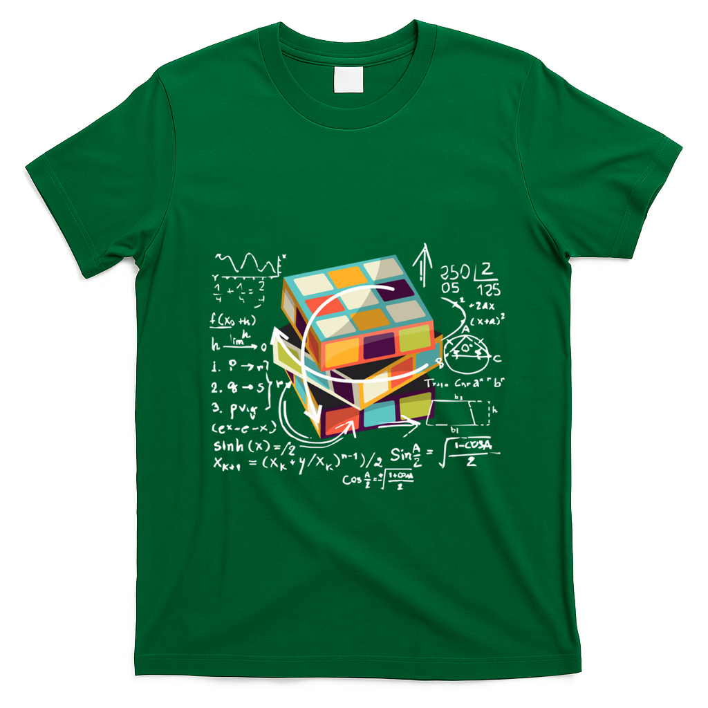 Competitive Puzzle Cube Math Speed Cubing 80S Vintage Toy Funny Gift T-Shirt - Irish Green