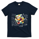 Competitive Puzzle Cube Math Speed Cubing 80S Vintage Toy Funny Gift T-Shirt - Navy Blue