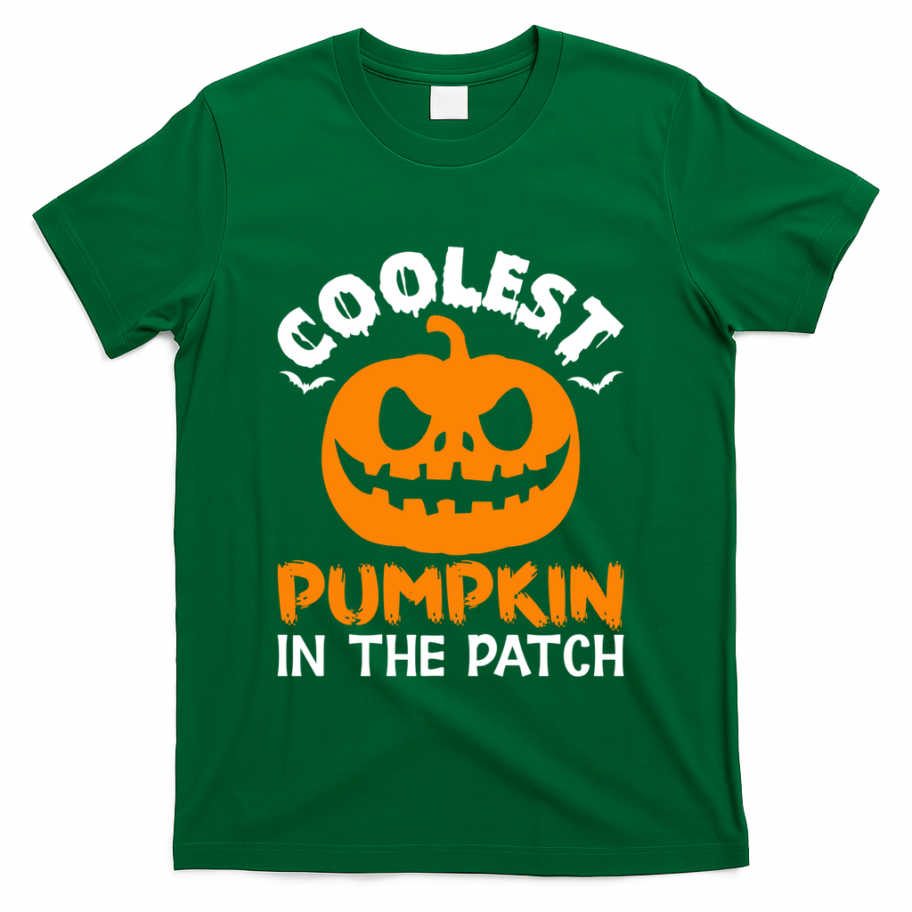 Coolest Pumpkin In The Patch For Halloween Fans Gift T-Shirt - Green