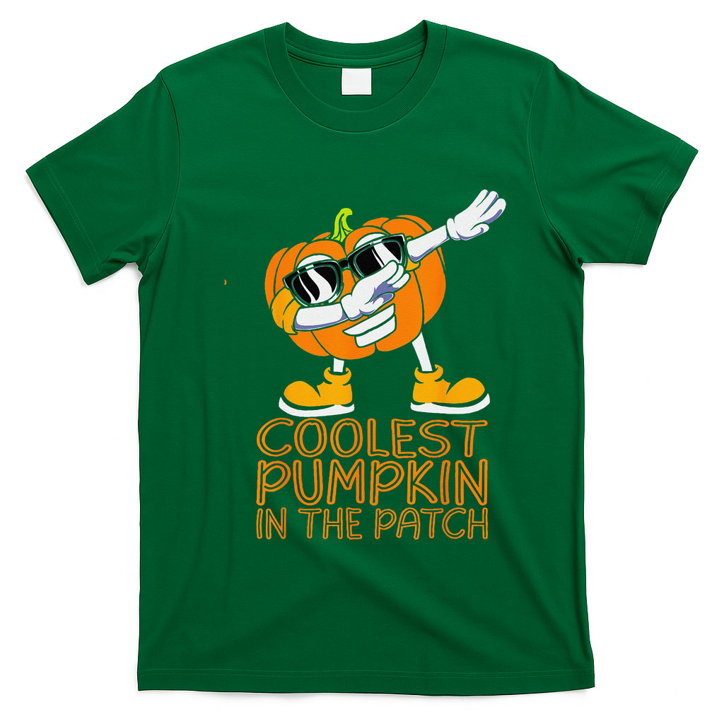 Coolest Pumpkin In The Patch Halloween Jackolantern T-Shirt - Irish Green