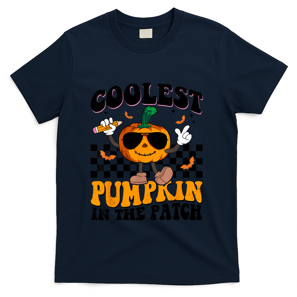 Coolest Pumpkin In The Patch T-Shirt - Navy
