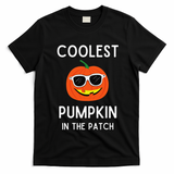 Coolest Pumpkin In The Patch Funny Cool Pumpkin Halloween T-Shirt - Black