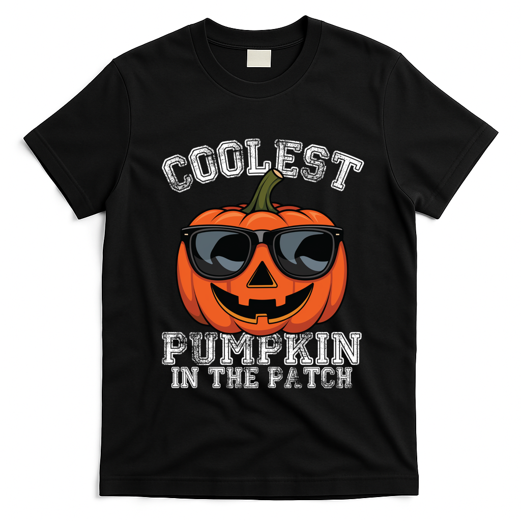 Coolest Pumpkin In The Patch Halloween Great Gift T-Shirt - Black