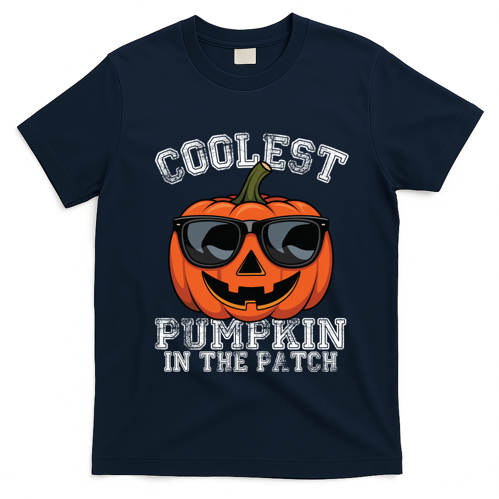 Coolest Pumpkin In The Patch Halloween Great Gift T-Shirt - Navy Blue