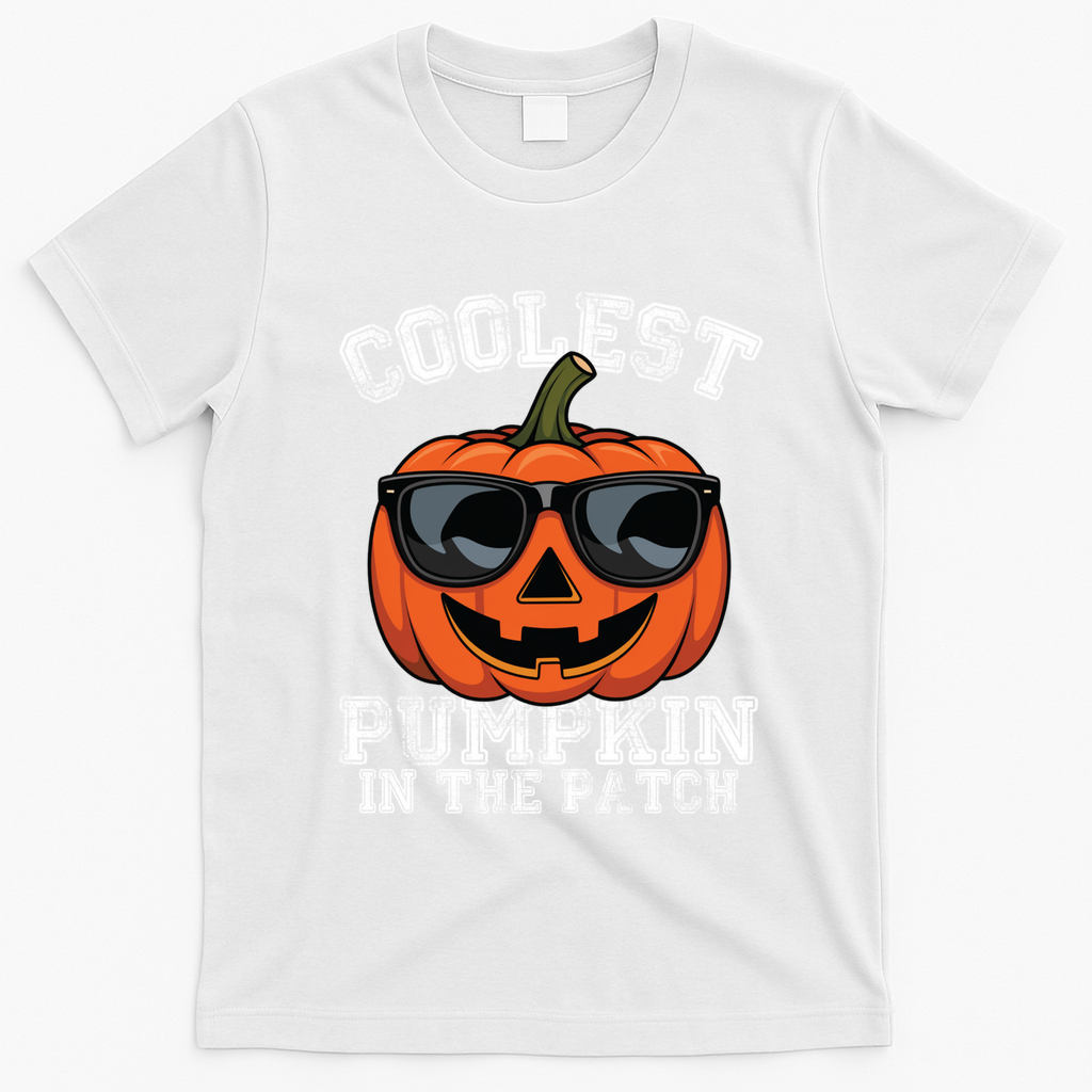 Coolest Pumpkin In The Patch Halloween Great Gift T-Shirt - White
