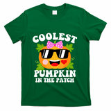 Coolest Pumpkin In The Patch Gift Funny Halloween Costume Gift T-Shirt - Green