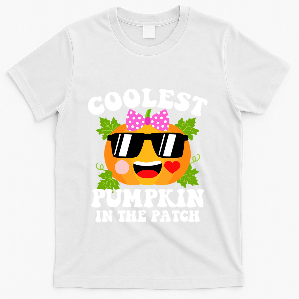 Coolest Pumpkin In The Patch Gift Funny Halloween Costume Gift T-Shirt - White