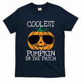 Coolest Pumpkin In The Patch Halloween Costume Gift T-Shirt - Navy Blue