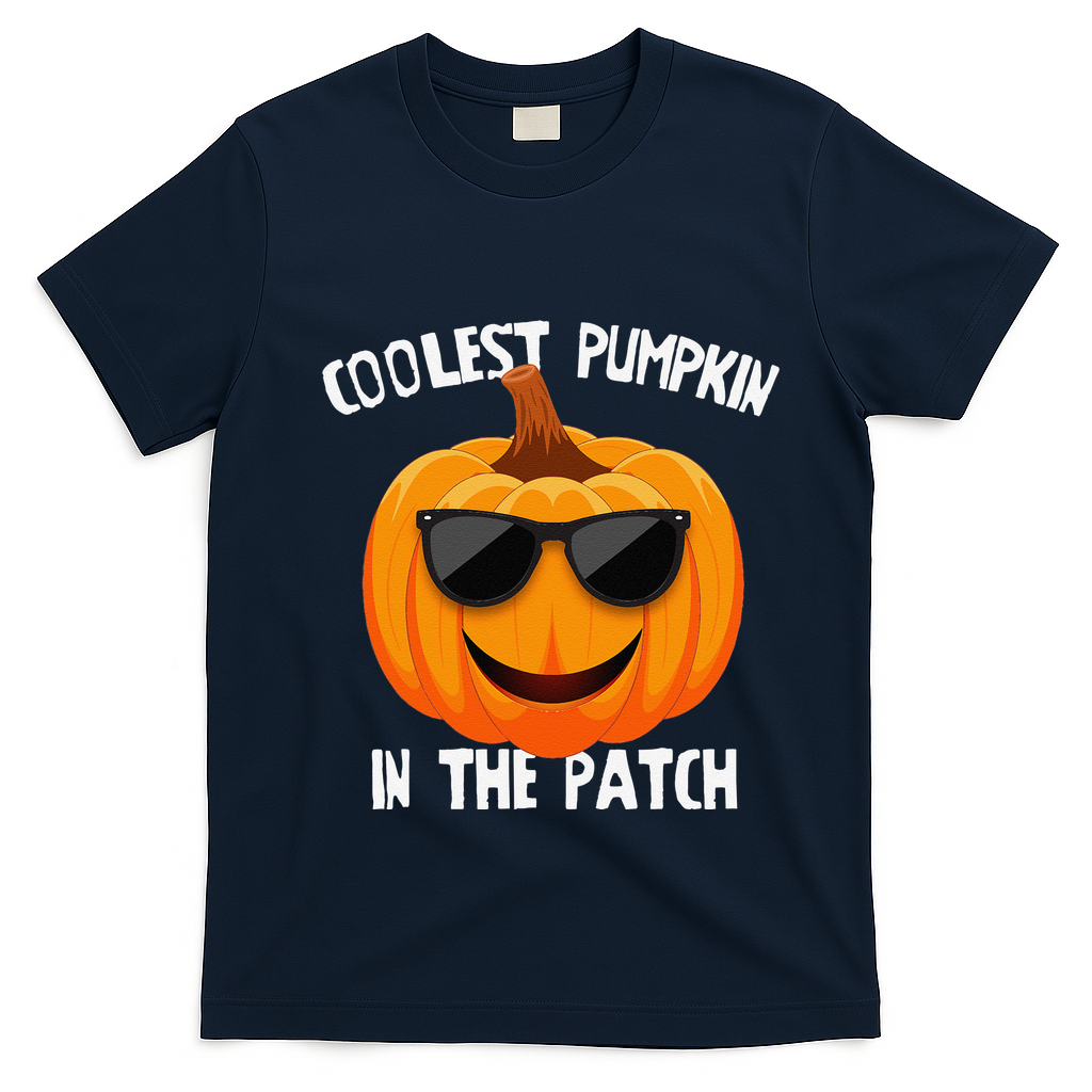Coolest Pumpkin In The Patch Halloween Gift Gift T-Shirt - Navy Blue