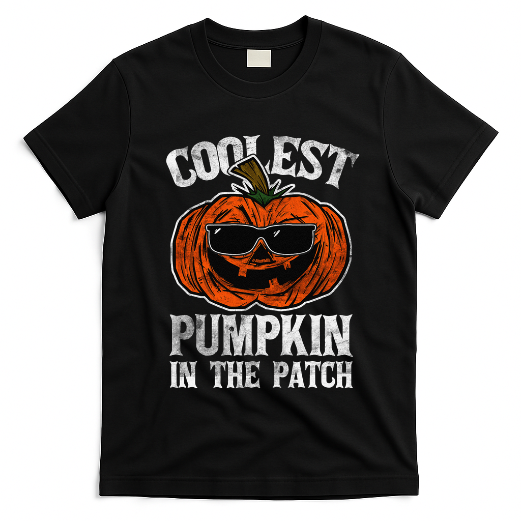 Coolest Pumpkin In The Patch Halloween Gift T-Shirt - Black