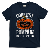 Coolest Pumpkin In The Patch Halloween Gift T-Shirt - Navy Blue