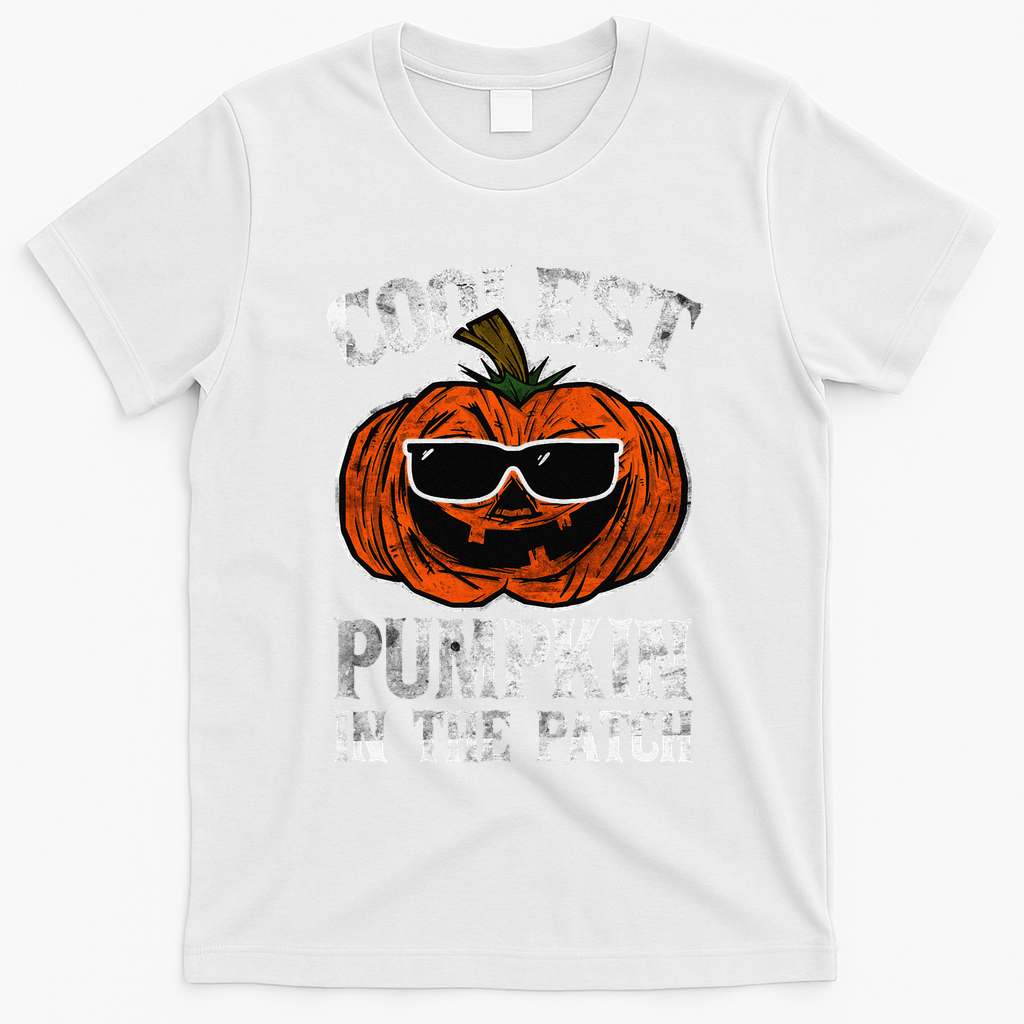 Coolest Pumpkin In The Patch Halloween Gift T-Shirt - White