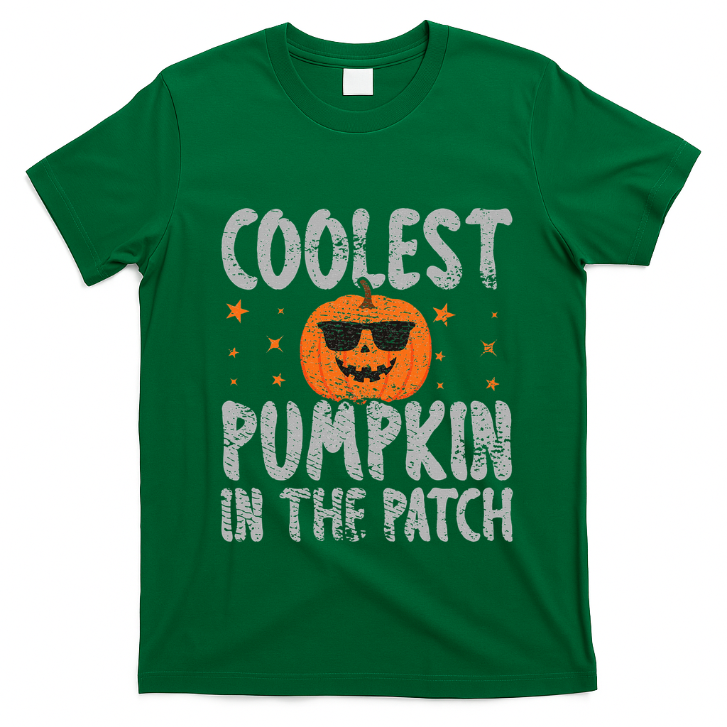 Coolest Pumpkin In The Patch Cute Halloween T-Shirt - Irish Green