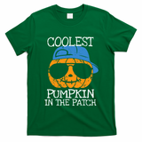 Coolest Pumpkin In The Patch Halloween Boy Girl Teens T-Shirt - Irish Green