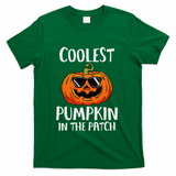 Coolest Pumpkin In The Patch Funny Halloween Gift T-Shirt - Green