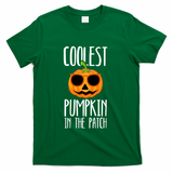 Coolest Pumpkin In The Patch Funny Halloween Party Cute T-Shirt - Green