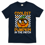 Coolest Pumpkin In The Patch Outfit Halloween T-Shirt - Navy Blue